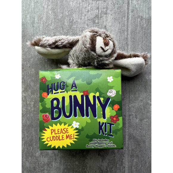 Peter Pauper Press Hug A Bunny Kit - Plush Toy Rabbit and Book Baby Toddler Gift - Picture 4 of 7